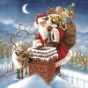 Dekorszalvéta - Santa Claus & Chimney